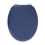 Gelco - design abattant wc dolce - charnieres inox - bois moule - bleu marine Gelco - design abattant wc dolce - charnieres inox - bois moule - bleu marine