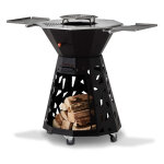 Brasero - le design - plancha, barbecue et  bois - surface de cuisson de la plancha de 3126 cm2 - surface ...
