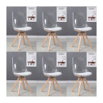 Designetsamaison - lot de 6 chaises scandinaves transparentes - helsinki