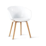 Designetsamaison - chaise scandinave blanches - vali
