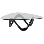 Designetsamaison - table basse de salon noire - niagara