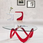 Designetsamaison - table basse de salon rouge - niagara