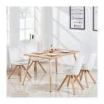 Designetsamaison - table à manger rectangulaire scandinave bois 120cm - brevik Designetsamaison - table à manger rectangulaire scandinave bois 120cm - brevik