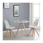 Designetsamaison - table à manger ronde scandinave blanche 80cm - oslo Designetsamaison - table à manger ronde scandinave blanche 80cm - oslo