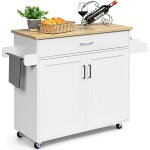 Dessert de cusine, bîlot de cuisine à roulettes avec grand placard, tiroir, porte - epices et porte - ... Dessert de cusine, bîlot de cuisine à roulettes avec grand placard, tiroir, porte - epices et porte - ...
