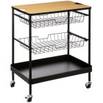 Desserte de cuisine mtal h79 noire five