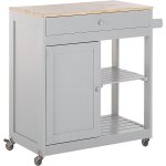 Beliani - desserte de cuisine sur roulettes avec tiroirs et placard fermé en mdf et bois d'hévéa mdf ... Beliani - desserte de cuisine sur roulettes avec tiroirs et placard fermé en mdf et bois d'hévéa mdf ...