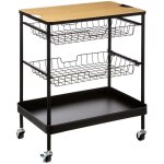 Desserte paniers m�tal et planche amovible 5five