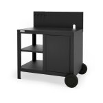 Le marquier - desserte noire signature allure pour planchas 45, 60 et 75 cm