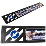 Dessin 3d de garde - boue de semi - remorque avec des loups 35x240cm, noir