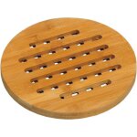 Dessous de plat rond en bambou - marron - d 19 cm - livraison gratuite