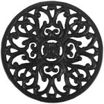 Dessous de plat rond en fonte 6, 7 pouces isolation thermique antid�rapant pour table cuisine