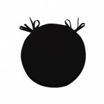 Dessus de chaise bistrot 40 cm alix noir, par soleil d'ocre - noir