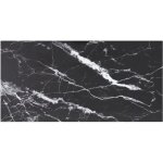 Dessus de table noir 100x50 cm 6 mm verre tremp� design marbre vidaxl