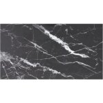 Dessus de table noir 120x65 cm 8 mm verre tremp� design marbre