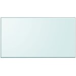 Dessus de table rectangulaire en verre trempé 1200 x 650 mm Dessus de table rectangulaire en verre trempé 1200 x 650 mm