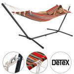 Hamac avec cadre en mtal - 200 x 80cm - support individuel - toile rsistante anti - dchirures - couleur ...