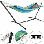Hamac avec cadre en mtal - 200 x 80cm - support individuel - toile rsistante anti - dchirures - couleur ...