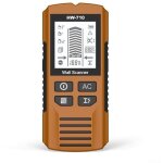 D�tecteur de m�taux portable 6 en 1 avec �cran hd scanner mural pour m�tal, bois, c�bles ac (jaune)