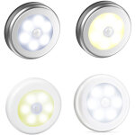 D�tecteur de mouvement infrarouge pir, veilleuse led � 6 led, lampe murale sans fil avec allumage / extinction ...