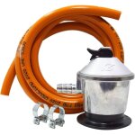 D�tendeur de gaz avec tuyau 30 mbars 1, 5 mt + 2 pinces - 000415