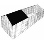 Cadoca - enclos lapin m�tal ext�rieur parc clapier � lapin 180x75cm toit amovible bache protection uv ...