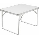 Deuba table de camping ? 80x60x68 cm ? pliante ? aluminium / mdf blanc table de jardin, terrasse