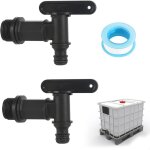 Deux ensembles de robinets de r�cup�ration d'eau de pluie (avec ruban en ptfe), robinet de sortie ibc ...