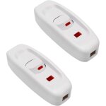 Deux interrupteurs � bascule enfichables 250 v ca 10 a avec indicateurs led, adapt�s aux c�bles de lampes ...