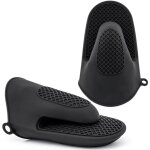 Deux paires de mini gants de cuisine, mod�le extra long pour une protection accrue, poign�e en silicone, ...