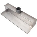 D�versoir de cascade d�coratif en acier inoxydable 304 pour cour, jardin, villa et piscine, 300 mm