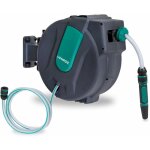 Vonroc - dvidoir automatique avec support mural - tuyau de 25m, buse d'arrosage et raccords inclus