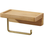 Devidoir porte papier toilette double installation bois massif h�tre d�roul support papier wc mural auto ...