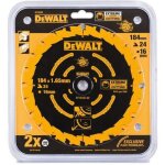 Dewalt ? lame de scie circulaire 184mm ? al�sage 16mm ? 24 dents pour bois dur ? coupe nette sans �clat ...