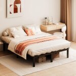 Dewinner ? cadre de lit double en m�tal 140 x 190 cm ? montage facile ? 9 pieds solides ? capacit� de ...