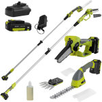 Dewinner taille - haie 3 en 1 t�lescopique - tron�onneuse �lectrique avec interrupteur de s�curit�, port�e ...