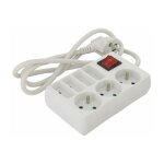 Bloc multiprise - standard dhome 3 x 2p + t 16 a - 4 x 2p 6 a - c�ble 3g1 mm� - l. 1, 5 m - avec interrupteur ...