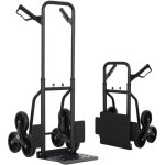 Diable d'escalier - durhand - pliable - 120 kg - 6 roues - cordes t�lescopiques - cadre en acier - 44x38x106, ...