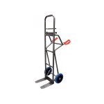 Diable mara�cher � fourches 250kg - roues caout. �last. noir silencieux - dmpo250 - rsn