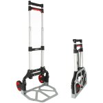Diable pliable 70kg - aluminium - plateau antidrapant 39x23 cm - hauteur 91cm - roues increvables systme ...