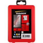 Diager - coffret de 3 forets m�tal �tag�s 5% colbalt tiain - 503c