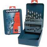 Diager - coffret m�tallique forets hss pro x19 diam 1 � 10 745d
