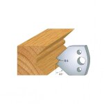 Jeu de 2 fers profil�s acier ht 40 x 4 mm - n�080 mouchette et chanfrein - outil de menuiserie - diamwood ...