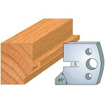 Jeu de 2 fers profil�s acier ht 40 x 4 mm - n�083 languette chanfrein - outil de menuiserie - diamwood ...