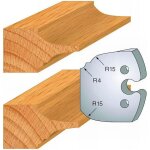 Diamwood jeu de 2 fers profil�s acier ht 50 x 5, 5 mm - n�252 plate - bande double - outil de menuiserie ...