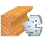 Diamwood jeu de 2 fers profil�s acier ht 50mm n�223 cong� et grande doucine - outil de menuiserie - dimensions ...