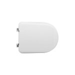 Abattant wc pour vase azzurra elios 43 - 46x34 cm abattant wc blanc en fonte de bois avec charnie'res ...