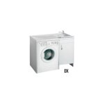 Dianhydro - meuble en bois avec �vier + couvercle machine � laver mod. idex