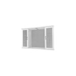 Dianhydro - miroir cloe 2 portes miroir - blanc 94, 5x60, 5x16