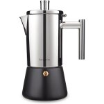Diego plaque de cuisson espresso machine � caf� italienne en acier inoxydable pot moka induction, noir ...